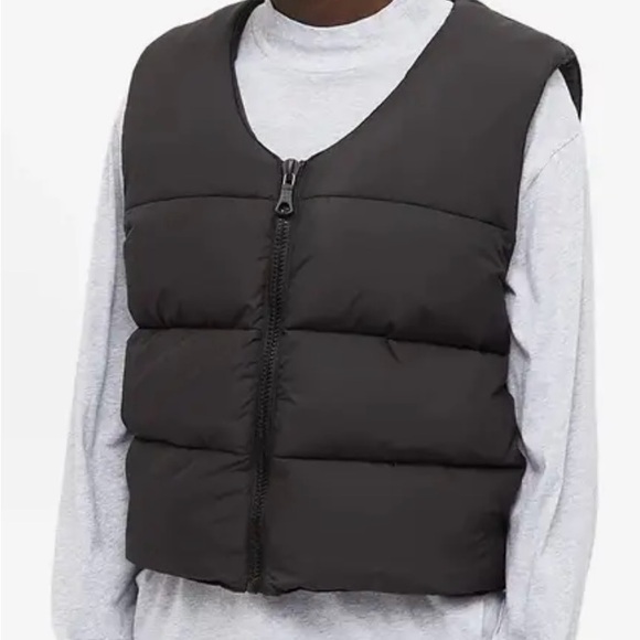 NEW COLE BUXTON Luxury Black Puffer Vest Gilet Zipper DESIGNER Men’s XL NWT - Picture 1 of 11